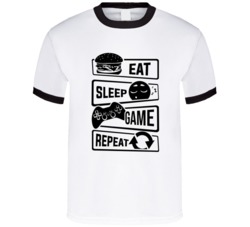 Eat Sleep Game Repeat Funny Gamer Graphic T Shirt 38510906