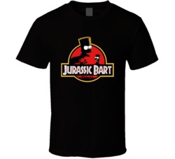 Jurassic Bart Funny Simpsons Jurassic Park Parody Logo Fan T Shirt 38510908