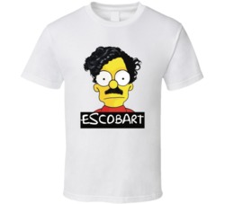 Escobart Bart Simpson Funny Pablo Escobar Narcos Cartoon Mashup T Shirt 38560807