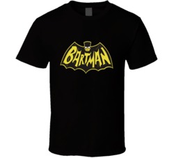 Bartman Batman Parody Simpsons Funny Cartoon Halloween Graphic T Shirt 38598096