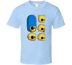 Skull The Simpsons Cool Art Graphic Cartoon Fan T Shirt 38598122