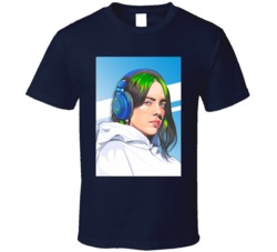 Billie Ellish Celebrity Graphic Art Music Fan T Shirt 38598124
