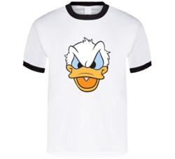 Donald Duck Funny Cartoon Mean Face Cool Sports Fan Graphic T Shirt 38905800