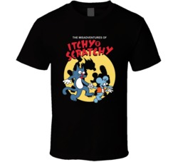 Itchy And Scratchy Funny Tv Show Simposons Bart Funny Graphic T Shirt 38905814