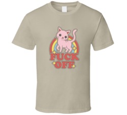 Fuck Off Funny Cat Animal Lover Parody T Shirt 38949165
