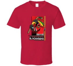 Chicago Blackhawks Cool Mascot Hockey Nhl Graphic Fan T Shirt 39015149