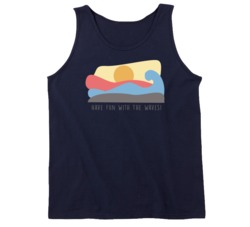 Have Fun With The Waves Surfing Surf Board Ocean Swimming Vacation Summer Surfing Graphic Tanktop 39049197