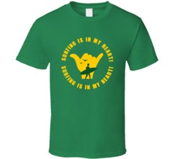Surfing Is In My Heart Surfing Surf Board Ocean Swimming Vacation Summer Surfing Graphic T Shirt 39049202