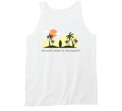 My Path Leads To The Beach Surfing Surf Board Ocean Swimming Vacation Summer Surfing Graphic Tanktop 39049212