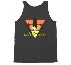 Malibu Beach Let's Get Salty Surfing Surf Board Ocean Swimming Vacation Summer Surfing Graphic Tanktop 39049224