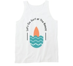 Let's Go Surf At The Beach Surfing Surf Board Ocean Swimming Vacation Summer Surfing Graphic Tanktop 39049238