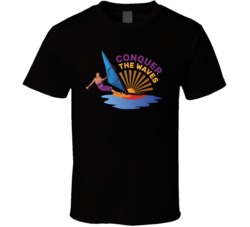 Conquer The Waves Surfing Surf Board Ocean Swimming Vacation Summer Graphic T Shirt 39049249