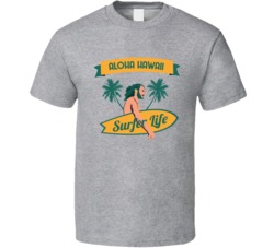 Aloha Hawaii Surfer Life Swimming Surf Board Vacation Beach Summer Graphic T Shirt 39049255
