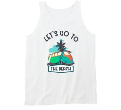 Let's Go To The Beach Surfing Surf Board Ocean Swimming Vacation Summer Surfing Graphic Tanktop 39049274