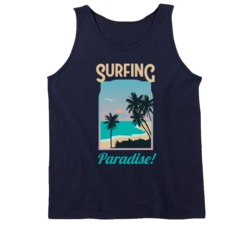 Surfing Paradise Surfing Surf Board Ocean Swimming Vacation Summer Surfing Graphic Tanktop 39049279