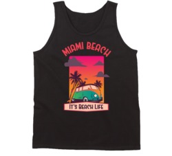 Miami Beach It's Beach Time Surfing Surf Board Ocean Swimming Vacation Summer Surfing Graphic Tanktop 39049281