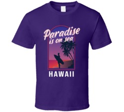 Paradise Is On Sea Paradise Surfing Surf Board Ocean Swimming Vacation Summer Surfing Graphic T Shirt 39049289