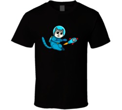 Astronaut Cat Rocketship Cute Funny Animal Space Cartoon Animal Lover Fan T Shirt 39049307