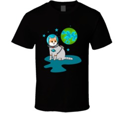 Cartoon Cat Astronaut Eart Cool Funny Animal Space Cartoon Animal Lover Fan T Shirt 39049310