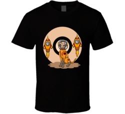Rocketship Astronaut Hound Gangster Boss Funny Animal Space Cartoon Animal Lover Fan T Shirt 39049322