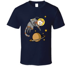 Astronaut Cat Saturn Funny Animal Space Cartoon Animal Lover Fan T Shirt 39049323