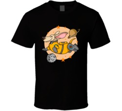 Flying Astronaut Dog Funny Animal Space Cartoon Animal Lover Fan T Shirt 39049324