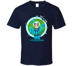 Astronaut Cat Kitten On Earth Galaxy Funny Animal Space Cartoon Animal Lover Fan T Shirt 39049326