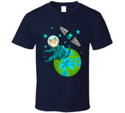 Cat Astronaut Space Earth Satelite Funny Animal Space Cartoon Animal Lover Fan T Shirt 39049328