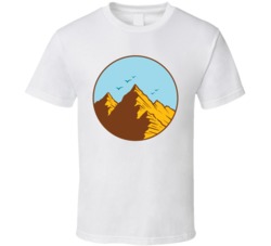 Mountain View Logo Camping Outdoors Cool Mountains Trees Rockies Graphic T Shirt 39084022