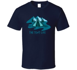 The Tent Life Camping Outdoors Cool Mountains Trees Rockies Graphic T Shirt 39084025