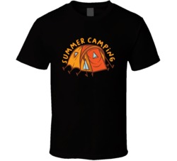 Summer Camping Camping Outdoors Cool Mountains Trees Rockies Graphic T Shirt 39084026