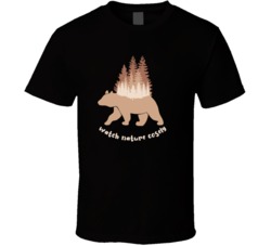 Watch Nature Closely Camping Outdoors Cool Mountains Trees Rockies Graphic T Shirt 39084028