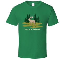 Let's Go To The Forest Camping Outdoors Cool Mountains Trees Rockies Graphic T Shirt 39084035