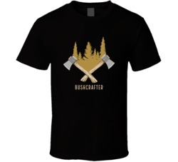 Bushcrafter Cool Axe Lumber Cottage Camping Outdoors Cool Mountains Trees Rockies Graphic T Shirt 39084048