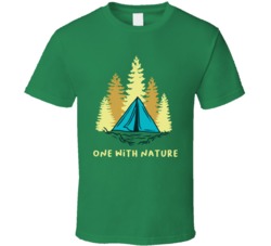 One With Nature Camping Outdoors Cool Mountains Trees Rockies Graphic T Shirt 39084062