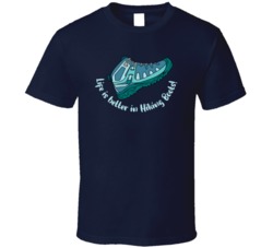 Life Is Better In Hiking Boots Camping Outdoors Cool Mountains Trees Rockies Graphic T Shirt 39084063