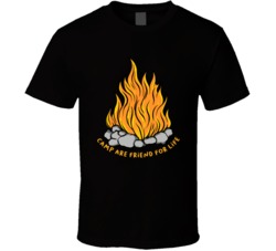 Camp Are Friend For Life Cottage Camping Outdoors Cool Mountains Trees Rockies Graphic T Shirt 39084082