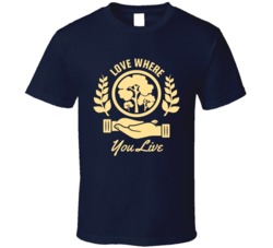 Love Where You Live Earth Nature Lover Trees Plants Geography Whale Animals Planet T Shirt 39090637
