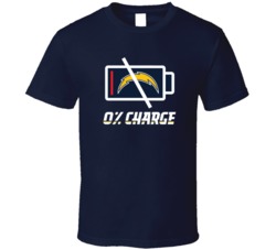 San Diego Chargers Battery Power Zero Change Funny Football Fan T Shirt 39122613