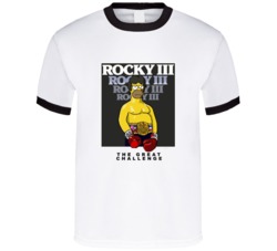 Homer Simpons Rocky Balboa Boxing Parody Funny Graphic T Shirt 39127861