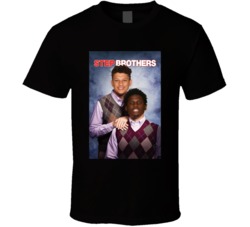 Patrick Mahomes Tyreek Hill Step Brothers Funny Football Duo Kansas City Football Sports Fan T Shirt 39128258