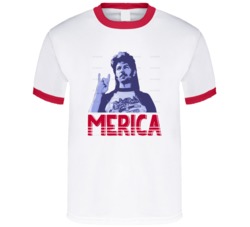 David Spade Merica Usa July 4th Rock On Mullet Fan T Shirt 39157982