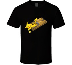 Pokemon Pikachu Mouse Trap Funny Cartoon Parody T Shirt 39157984