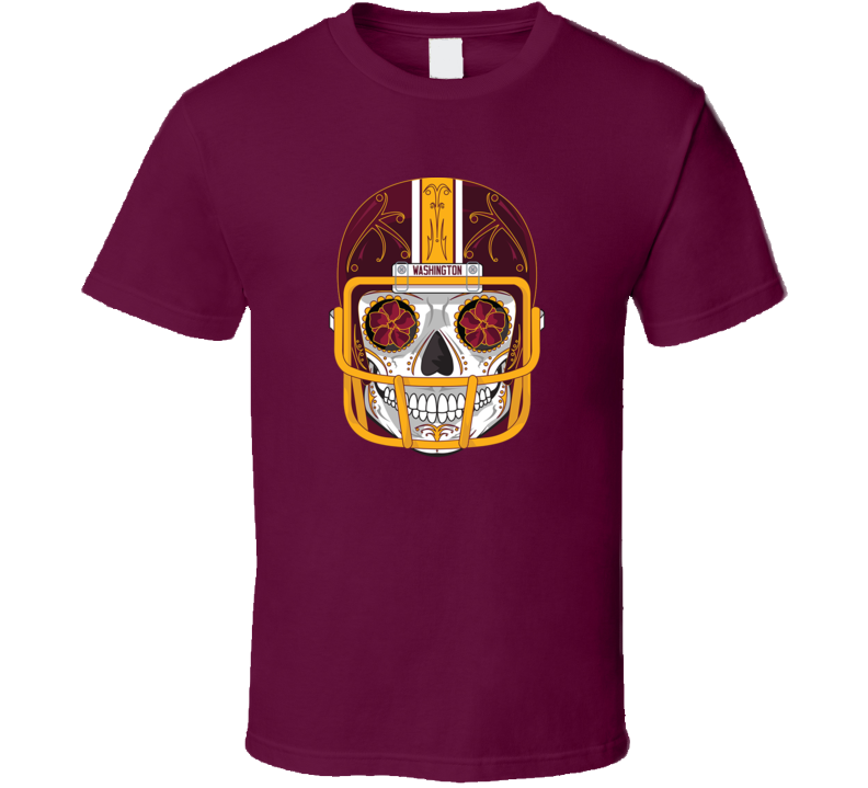 Washington Redskins Football Merchandise Skull Helmet T Shirt