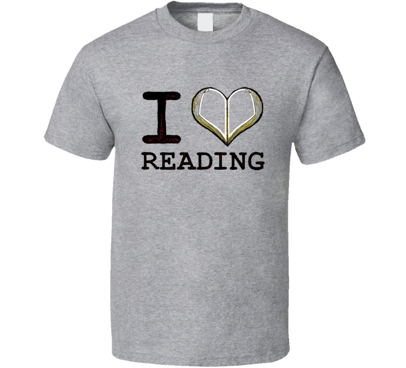 I Love Reading Nerd Teacher Learning School College Fan T Shirt