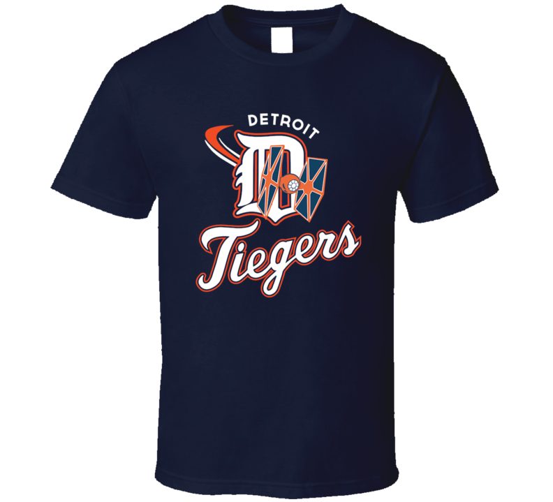 Detroit Tiegers Flighter Pilot Starfighter Tigers Baseball Funny Parody T Shirt