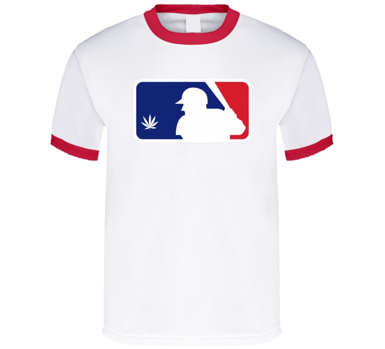 Major League Baseball Parody Logo Weed Stoner Marijuana Fan T Shirt