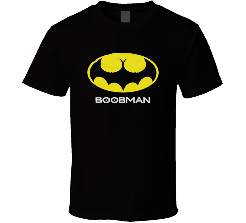 Boobman Funny Batman Parody Logo Adult Sex Tits T Shirt