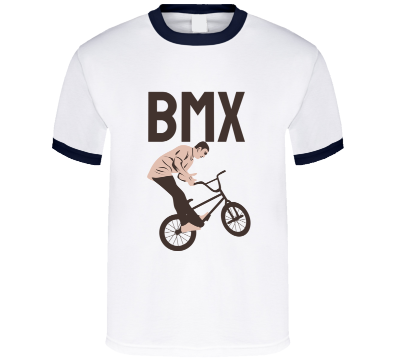 Bmx Cartoon Action Shot Motorcyle Bicycle Mountain Biking Extreme Sports Summer Outdoor T Shirt