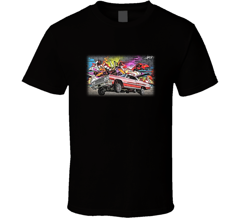 Lowrider Impala with Graffiti T Shirt Black Lowrider Impala with Graffiti T Shirt Black